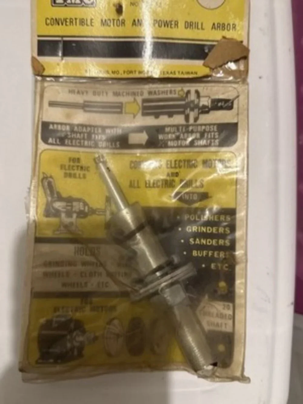 TMC Convertible motor and power drill arbor tool